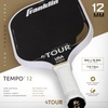 image:imageFranklin Sports Pro Pickleball Paddles  FS Tour Featherweight Series Lightweight Paddles  USA Pickleball Approved  Raw Carbon Fiber Surface  Dynasty  Tempo  12mm CoreTempo  White