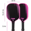image:imageFranklin Sports Pro Pickleball Paddles  Signature Carbon Series T700 Carbon Fiber Surface  USA Pickleball USAPA Tournament Approved  13mm Polypropylene Core  PinkTraditional  Pink
