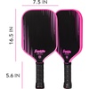 image:imageFranklin Sports Pro Pickleball Paddles  Signature Carbon Series T700 Carbon Fiber Surface  USA Pickleball USAPA Tournament Approved  13mm Polypropylene Core  PinkElongated  Pink