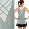 image:imageFranklin Sports Womens Womens Aloe Lattice Back Tank Top  Relaxed FitAloe