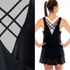 image:imageFranklin Sports Womens Womens Lattice Back Tank Top  Relaxed FitBlack