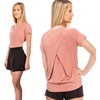 image:imageFranklin Sports Womens Womens Rose Gold Cross Back VNeck TShirt  Relaxed FitRose Gold