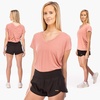 image:imageFranklin Sports Womens Womens Rose Gold Cross Back VNeck TShirt  Relaxed FitRose Gold