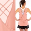 image:imageFranklin Sports Womens Womens Rose Gold Lattice Back Tank Top  Relaxed FitRose Gold