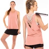 image:imageFranklin Sports Womens Womens Rose Gold Lattice Back Tank Top  Relaxed FitRose Gold