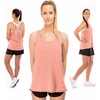 image:imageFranklin Sports Womens Womens Rose Gold Lattice Back Tank Top  Relaxed FitRose Gold