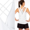 image:imageFranklin Sports Womens Womens White Lattice Back Tank Top  Relaxed FitWhite