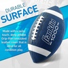 image:imageFranklin Sports Youth  Adult Footballs  Extra Grip 1000 Official Size Junior  Pee Wee Kids  1  12 PacksBlueWhite