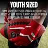 image:imageFranklin Sports Youth Football Receiver Gloves  Shoktak Youth Gloves  Kids Football  High GripRed