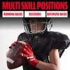 image:imageFranklin Sports Youth Football Receiver Gloves  Shoktak Youth Gloves  Kids Football  High GripRed