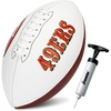 image:imageFranklin Sports NFL Autograph Football  Official Size White Panel Souvenir Football for Autographs  Signatures  NFL Team Fan Shop MemorabiliaSan Francisco 49ers