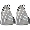 image:imageFranklin Sports Pickleball Bags  Pickleball Sling Bag Backpack for Gear  Equipment  Bag for Men Women  Holds Paddles Balls  Accessories  Gray