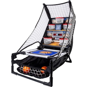 image:imageFranklin Sports Anywhere Basketball Arcade Game  Table Top Basketball Arcade Shootout Indoor Electronic Basketball GameElectronic Basketball BounceABucket  Basketball  Black
