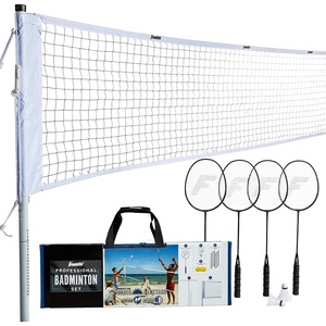 image:imageFranklin Sports Badminton Net Sets  Outdoor Backyard  Beach Badminton Net  Equipment Set  4 Rackets  2 Birdies  Portable Net Included  Adults  Kids SetProfessional
