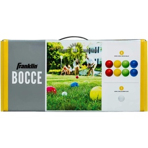 image:imageFranklin Sports Bocce Ball Set  8 All Weather Bocce Balls and 1 Pallino  Beach Backyard Lawn or Outdoor Party Game  Professional American and Starter Set OptionsStarter