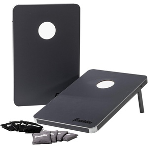 image:imageFranklin Sports Cornhole Game Sets  Portable Cornhole Boards  Bean Bags  2 Cornhole Boards  8 Bean Bags Included  Perfect Beach  Lawn Tailgate Bean Bag Toss Game Set36 x 24  Wooden Black