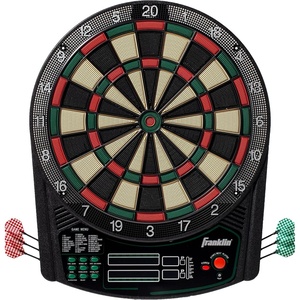 image:imageFranklin Sports Electronic Dart Board Sets  Soft Tip Electric Dartboard with Digital Scoreboard  6 Darts IncludedTournament Electronic Dartboard  177 Games