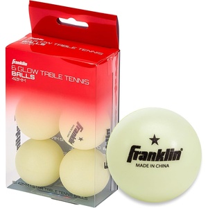 image:imageFranklin Sports Glow in the Dark Ping Pong Balls  Official Size  Weight 40mm Table Tennis Balls  One Star Glow in the Dark Ping Pong  Durable High Performance  Green  6 Pack
