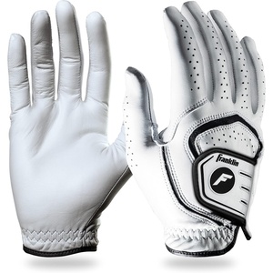 image:imageFranklin Sports Golf Glove  Pro Golf Gloves  Premium Leather Golfing Glove  Maximum Grip  White  BlackPearl Pro  Full Leather Glove
