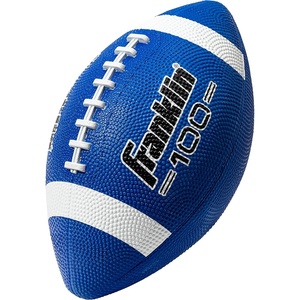 image:imageFranklin Sports Kids Junior GripRite Youth Junior Size Rubber Footballs  Peewee Kids Durable Outdoor Footballs  Single amp Bulk Packs AvailableBlueWhite