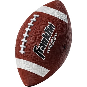 image:imageFranklin Sports Kids Junior GripRite Youth Junior Size Rubber Footballs  Peewee Kids Durable Outdoor Footballs  Single amp Bulk Packs AvailableBrownWhite