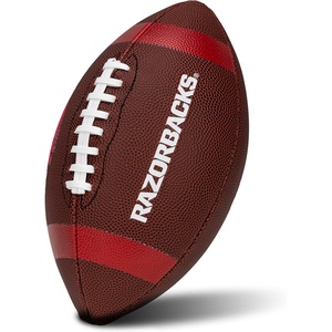 image:imageFranklin Sports Kids NCAA Youth Football  Official College Team Football with Team Logos  Junior SizeArkansas Razorbacks