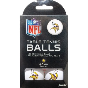 image:imageFranklin Sports Licensed Table Tennis Balls  NFL Table Tennis Balls  Official Team Logos and Colors  Fun Tailgate AccessoriesMinnesota Vikings