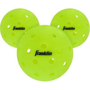 image:imageFranklin Sports Max Grit Textured Pickleballs  Indoor  Outdoor Extra Grip Training Pickleballs for Instant Spin  Control  3 Pack  Yellow