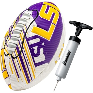 image:imageFranklin Sports NCAA Football  Youth Mini Football  85 SPACELACE Easy Grip Texture  Perfect for KidsLSU Tigers