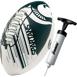 image:imageFranklin Sports NCAA Football  Youth Mini Football  85 SPACELACE Easy Grip Texture  Perfect for KidsMichigan State Spartans