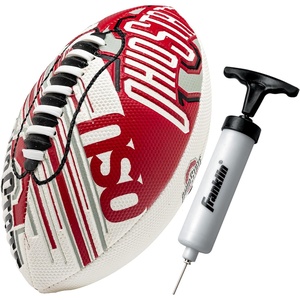 image:imageFranklin Sports NCAA Football  Youth Mini Football  85 SPACELACE Easy Grip Texture  Perfect for KidsOhio State Buckeyes
