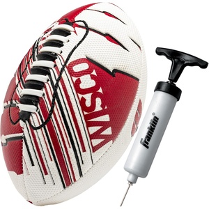 image:imageFranklin Sports NCAA Football  Youth Mini Football  85 SPACELACE Easy Grip Texture  Perfect for KidsWisconsin Badgers