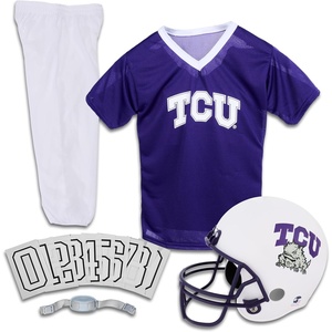 image:imageFranklin Sports NCAA Kids Football Uniform Sets  College Football Jersey Helmet  Pants for Boys  Girls  NCAA OfficialTCU Horned Frogs