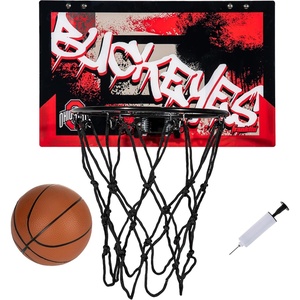 image:imageFranklin Sports NCAA Over The Door Basketball Hoop  Kids Indoor Basketball Hoop with Basketball  NCAA Fan Shop Mini Hoop for Bedroom  Office  Over The Door Mini HoopOhio State Buckeyes
