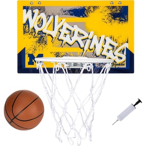 image:imageFranklin Sports NCAA Over The Door Basketball Hoop  Kids Indoor Basketball Hoop with Basketball  NCAA Fan Shop Mini Hoop for Bedroom  Office  Over The Door Mini HoopMichigan Wolverines