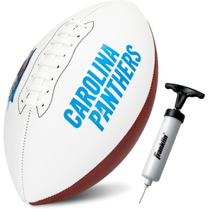 image:imageFranklin Sports NFL Autograph Football  Official Size White Panel Souvenir Football for Autographs  Signatures  NFL Team Fan Shop MemorabiliaCarolina Panthers