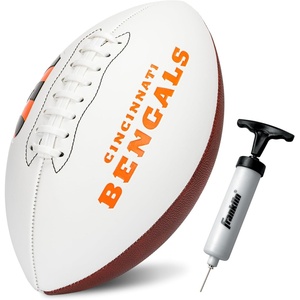 image:imageFranklin Sports NFL Autograph Football  Official Size White Panel Souvenir Football for Autographs  Signatures  NFL Team Fan Shop MemorabiliaCincinnati Bengals
