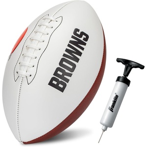 image:imageFranklin Sports NFL Autograph Football  Official Size White Panel Souvenir Football for Autographs  Signatures  NFL Team Fan Shop MemorabiliaCleveland Browns