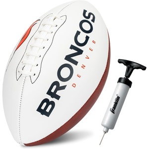 image:imageFranklin Sports NFL Autograph Football  Official Size White Panel Souvenir Football for Autographs  Signatures  NFL Team Fan Shop MemorabiliaDenver Broncos