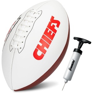 image:imageFranklin Sports NFL Autograph Football  Official Size White Panel Souvenir Football for Autographs  Signatures  NFL Team Fan Shop MemorabiliaKansas City Chiefs