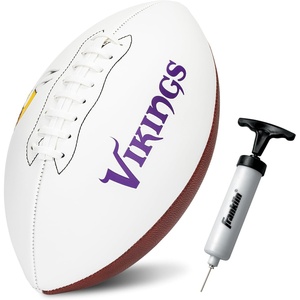 image:imageFranklin Sports NFL Autograph Football  Official Size White Panel Souvenir Football for Autographs  Signatures  NFL Team Fan Shop MemorabiliaMinnesota Vikings