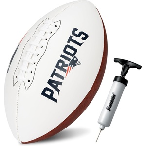 image:imageFranklin Sports NFL Autograph Football  Official Size White Panel Souvenir Football for Autographs  Signatures  NFL Team Fan Shop MemorabiliaNew England Patriots