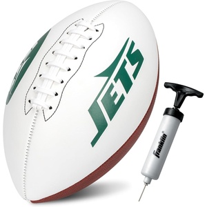 image:imageFranklin Sports NFL Autograph Football  Official Size White Panel Souvenir Football for Autographs  Signatures  NFL Team Fan Shop MemorabiliaNew York Jets 2