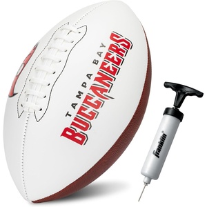 image:imageFranklin Sports NFL Autograph Football  Official Size White Panel Souvenir Football for Autographs  Signatures  NFL Team Fan Shop MemorabiliaTampa Bay Buccaneers