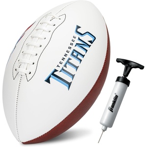 image:imageFranklin Sports NFL Autograph Football  Official Size White Panel Souvenir Football for Autographs  Signatures  NFL Team Fan Shop MemorabiliaTennessee Titans