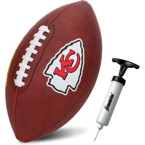 image:imageFranklin Sports NFL Football  Youth Junior Size Football for Kids  Official NFL Team Logo  Colors  Fan Shop BallKansas City Chiefs