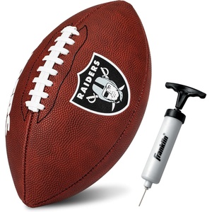 image:imageFranklin Sports NFL Football  Youth Junior Size Football for Kids  Official NFL Team Logo  Colors  Fan Shop BallLas Vegas Raiders