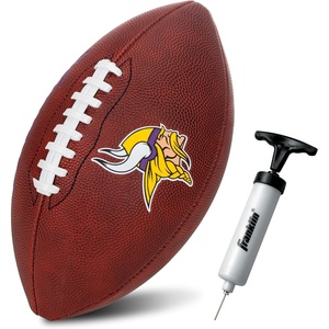 image:imageFranklin Sports NFL Football  Youth Junior Size Football for Kids  Official NFL Team Logo  Colors  Fan Shop BallMinnesota Vikings