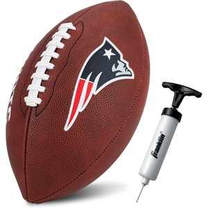 image:imageFranklin Sports NFL Football  Youth Junior Size Football for Kids  Official NFL Team Logo  Colors  Fan Shop BallNew England Patriots