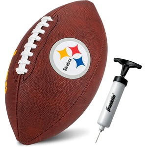 image:imageFranklin Sports NFL Football  Youth Junior Size Football for Kids  Official NFL Team Logo  Colors  Fan Shop BallPittsburgh Steelers